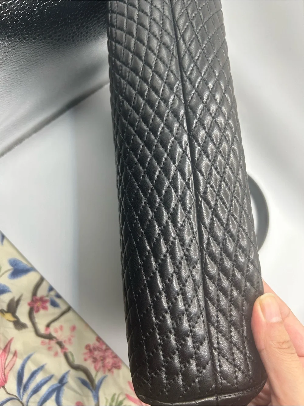 Bally Black Quilted Leather Satchel with Gold Hardware